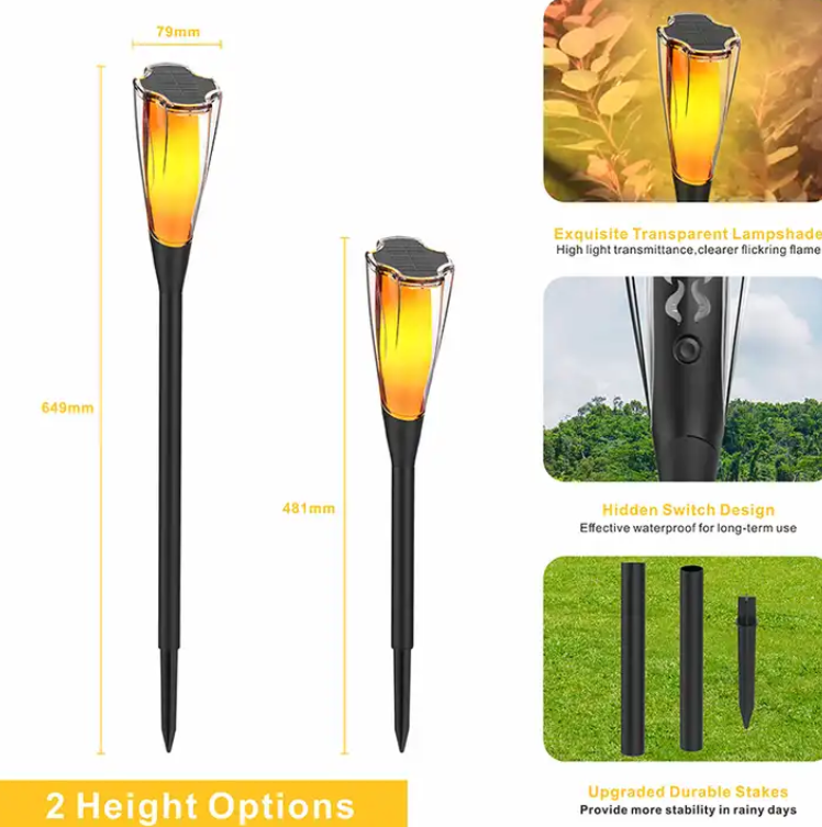 Solar Flame Light Garden Lawn Lights